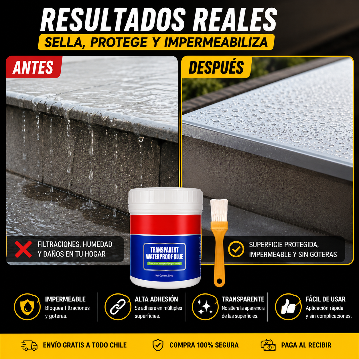 SellaMax Pro° 3x1 | Sella Filtraciones y Humedad al Instante